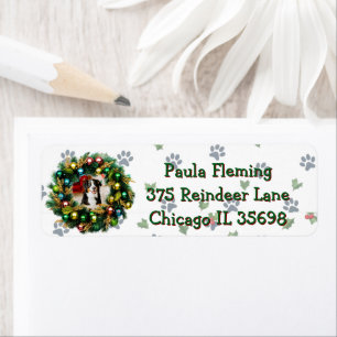 Happy Howlidays Photo Card Return Address Label
