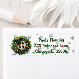 Happy Howlidays Photo Card Return Address Label