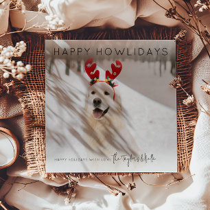 Happy Howlidays   Photo Christmas Holiday Card
