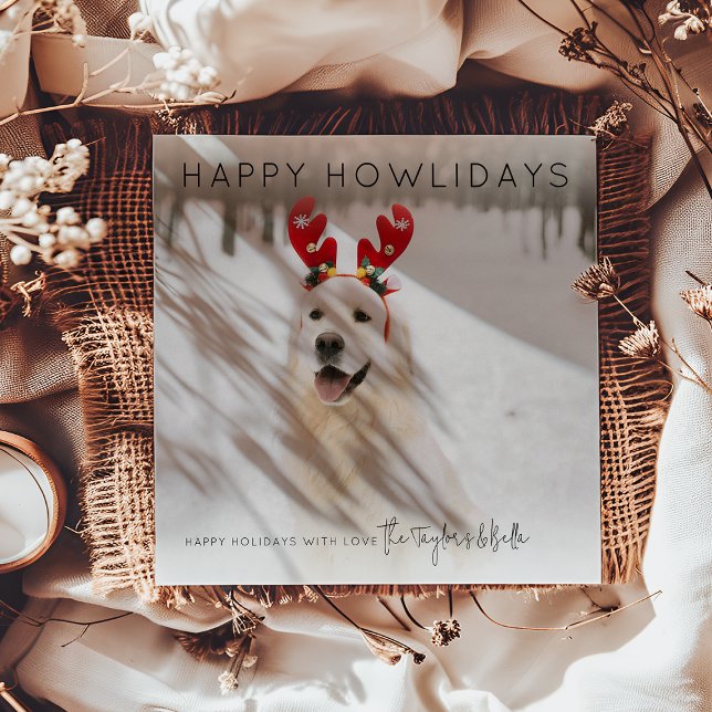 Happy Howlidays | Photo Christmas Holiday Card (Creator Uploaded)