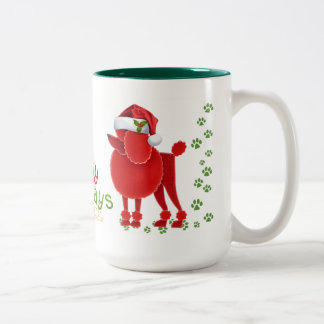 Happy Howlidays Poodle Coffee Mug