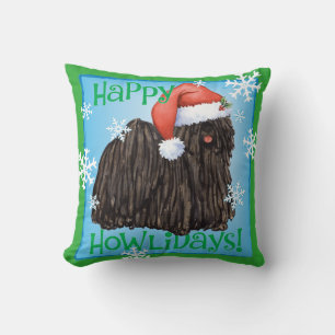 Happy Howlidays Puli Cushion