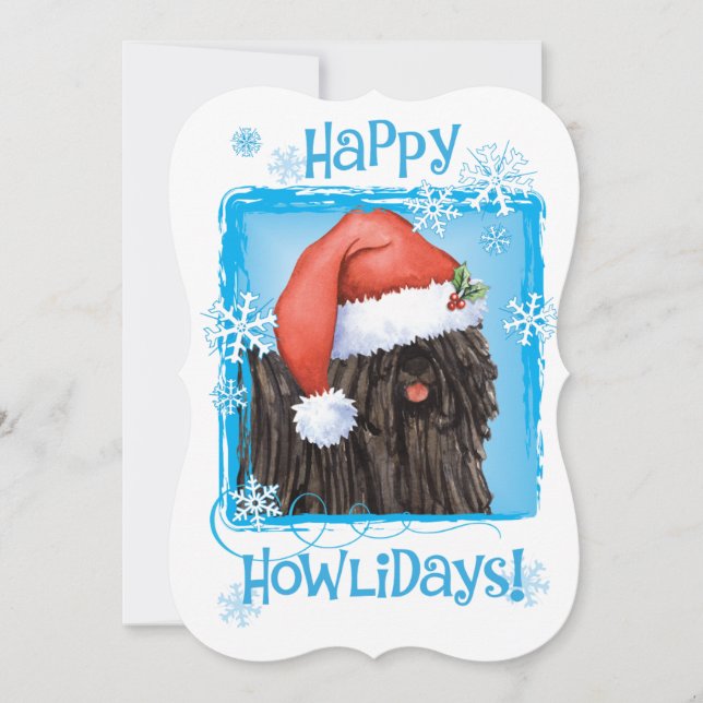 Happy Howlidays Puli Holiday Card (Front)