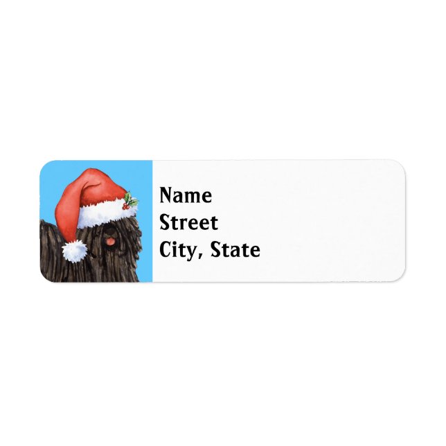 Happy Howlidays Puli Return Address Label (Front)