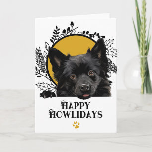 Happy Howlidays Schipperke Dog Christmas Holiday Card