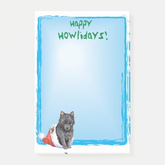 Happy Howlidays Schipperke Post-it Notes (Front)