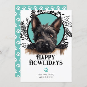 Happy Howlidays Scottish Terrier Dog Christmas Holiday Card
