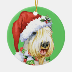 Happy Howlidays Sealyham Terrier Ceramic Ornament
