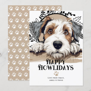 Happy Howlidays Sealyham Terrier Dog Christmas Holiday Card