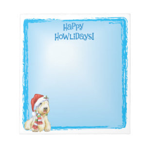 Happy Howlidays Sealyham Terrier Notepad