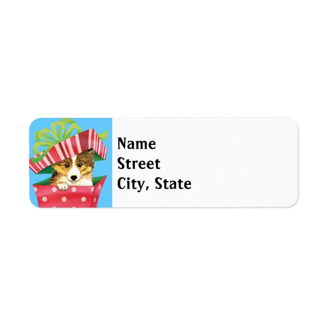 Happy Howlidays Sheltie Return Address Label (Front)