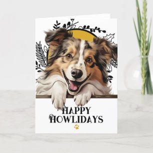 Happy Howlidays Shetland Sheepdog Christmas Holiday Card