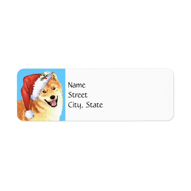 Happy Howlidays Shiba Inu Return Address Label (Front)