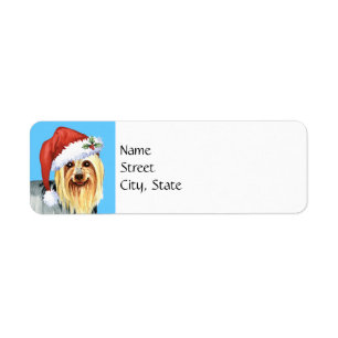 Happy Howlidays Silky Terrier Return Address Label