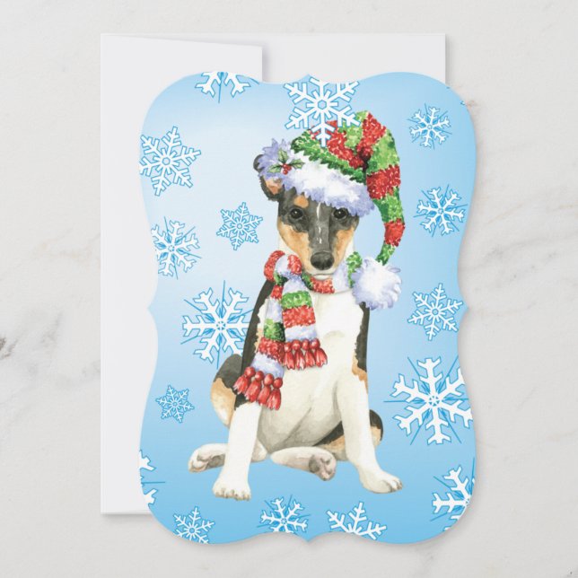 Happy Howlidays Smooth Collie Holiday Card (Front)
