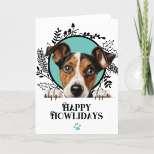 Happy Howlidays Smooth Fox Terrier Dog Christmas Holiday Card