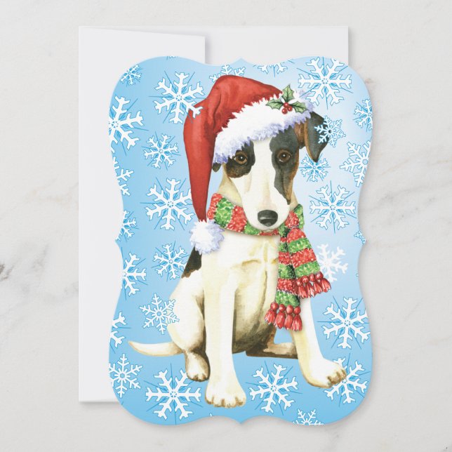 Happy Howlidays Smooth Fox Terrier Holiday Card (Front)