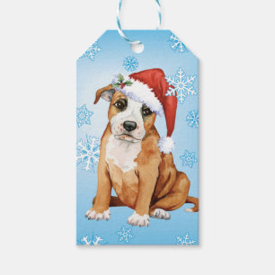 Happy Howlidays Staffordshire Bull Terrier Gift Tags