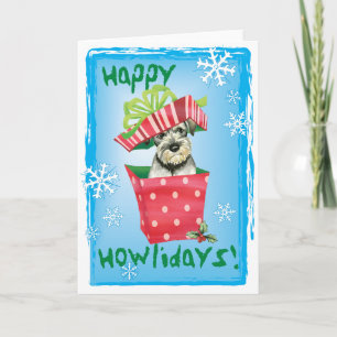 Happy Howlidays Standard Schnauzer Holiday Card