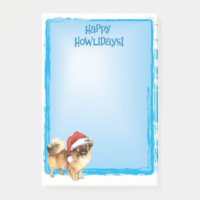 Happy Howlidays Tibetan Spaniel Post-it Notes (Front)