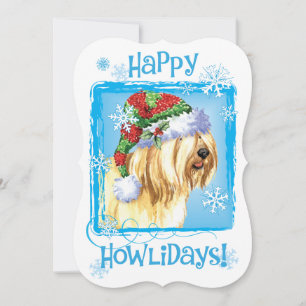 Happy Howlidays Tibetan Terrier Holiday Card