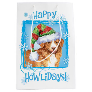 Happy Howlidays Toller Medium Gift Bag