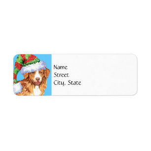 Happy Howlidays Toller Return Address Label