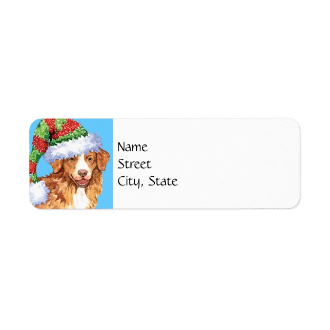 Happy Howlidays Toller Return Address Label (Front)