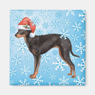 Happy Howlidays Toy Manchester Terrier Magnet