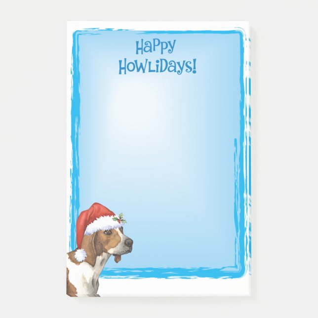 Happy Howlidays Treeing Walker Post-it Notes (Front)