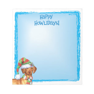 Happy Howlidays Vizsla Notepad