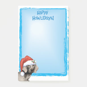 Happy Howlidays Weimaraner Post-it Notes