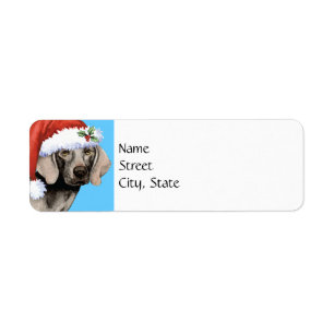 Happy Howlidays Weimaraner Return Address Label