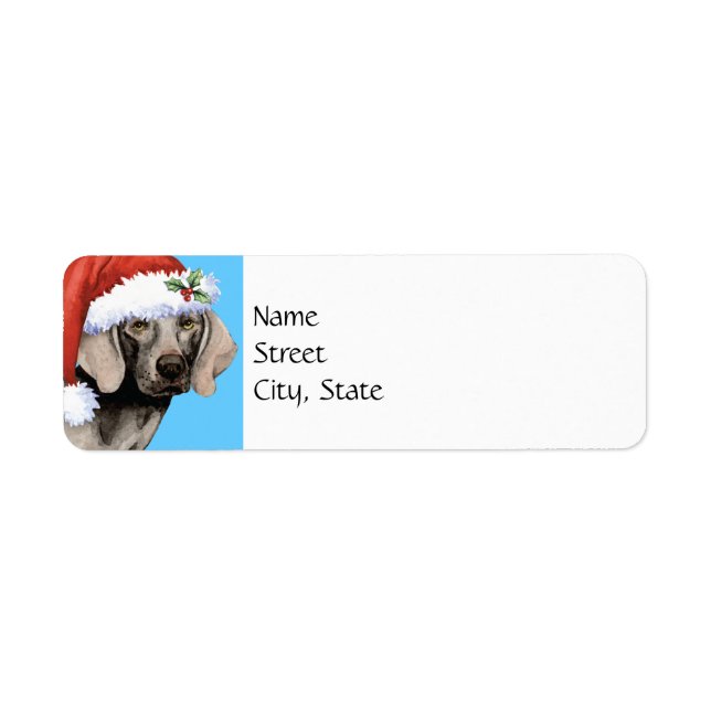 Happy Howlidays Weimaraner Return Address Label (Front)