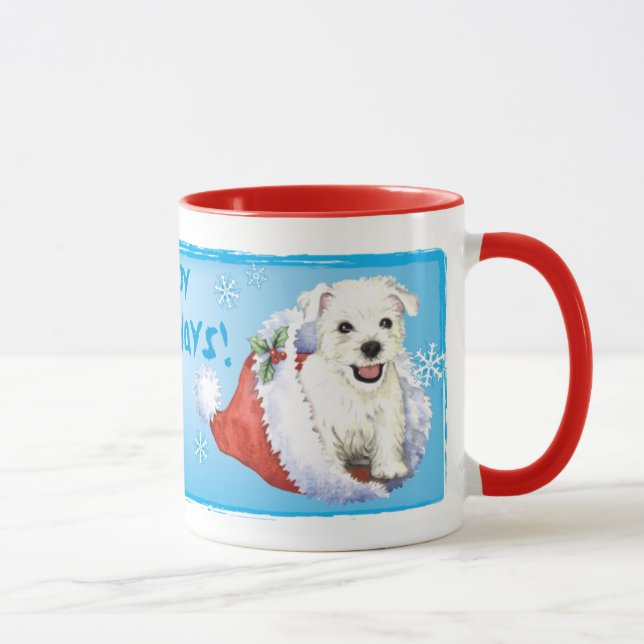 Happy Howlidays Westie Mug (Right)