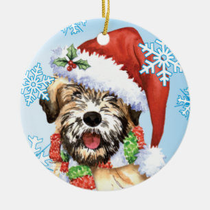 Happy Howlidays Wheaten Ceramic Tree Decoration