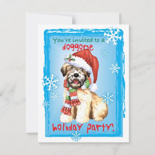 Happy Howlidays Wheaten Invitation (Front)
