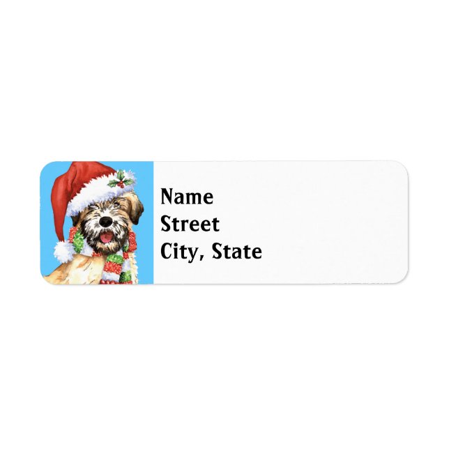 Happy Howlidays Wheaten Return Address Label (Front)
