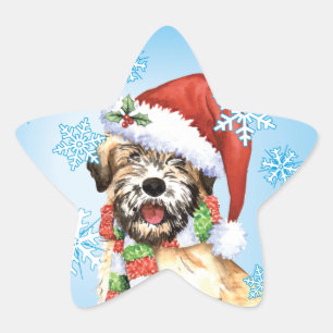 Happy Howlidays Wheaten Star Sticker
