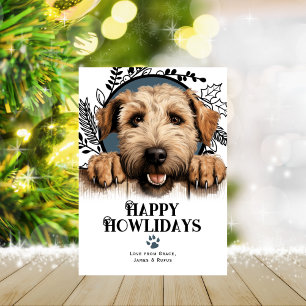 Happy Howlidays Wheaten Terrier Dog Christmas Holiday Card
