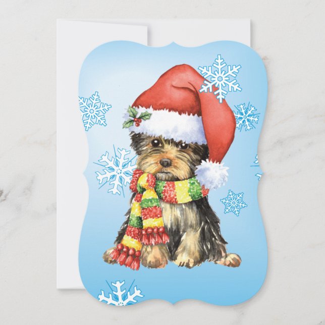 Happy Howlidays Yorkie Holiday Card (Front)