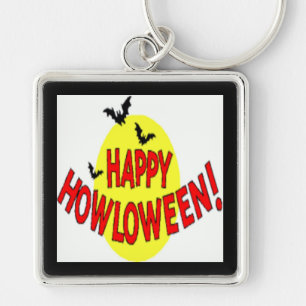"HAPPY HOWLOWEEN" BATS KEY RING