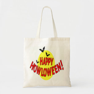 HAPPY HOWLOWEEN" BATS TOTE BAG