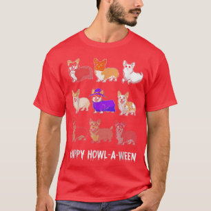 Happy Howloween Funny Corgis Dog Halloween Fall Se T-Shirt