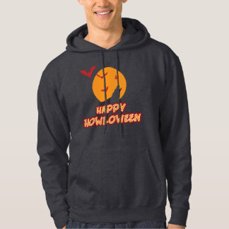 Happy Howloween Howling Wolf's Head T-Shirt Hoodie