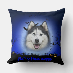 Happy Howloween Husky Cushion