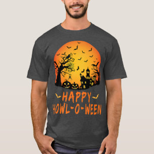 Happy Howloween Scary Spooky Spider Bat Halloween T-Shirt