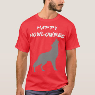 Happy Howloween with howling wolf T-Shirt