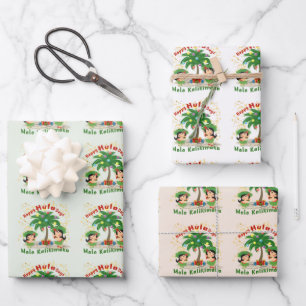 Happy Hula Days 3 Wrapping Paper Sheets