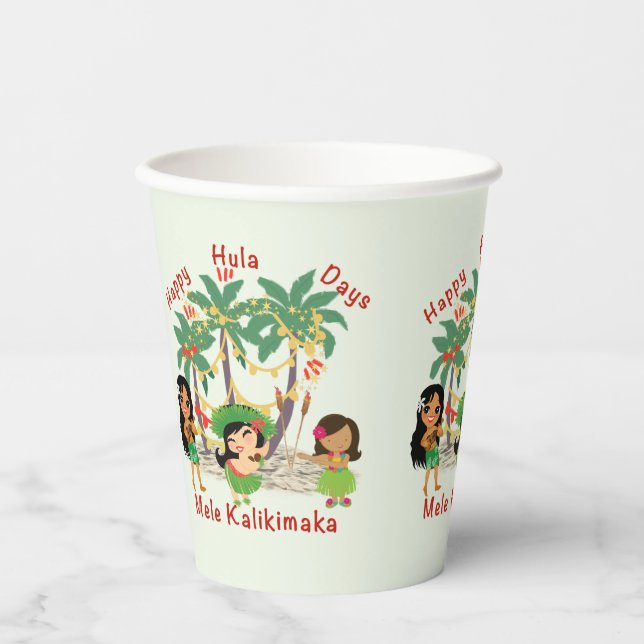 Happy Hula Days Paper Cups (Front)